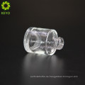 Transparente kleine Glas dicken Boden runden unteren leeren Nagellack Flasche Caps Container